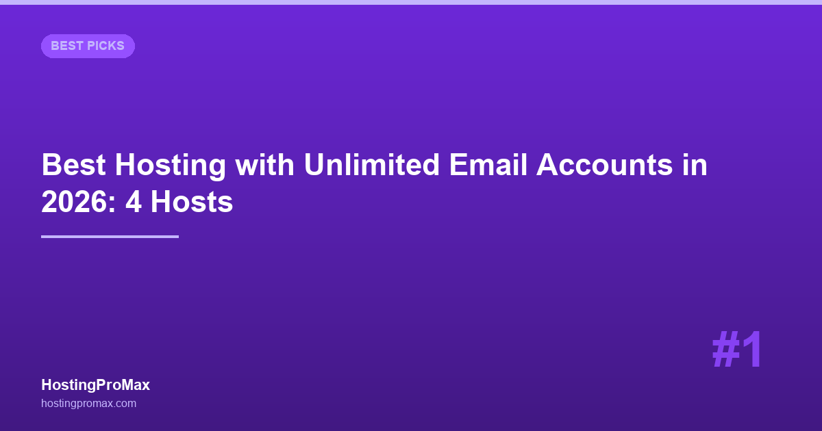 Best Hosting with Unlimited Email Accounts in 2026: 4 Hosts Compared