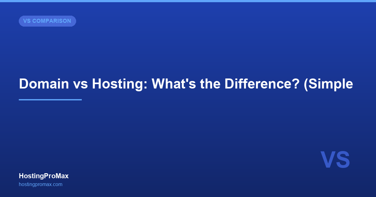 Domain vs Hosting: What's the Difference? (Simple Explanation)