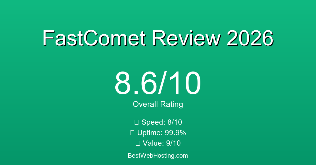 FastComet Review 2026: Honest Test Results & Analysis
