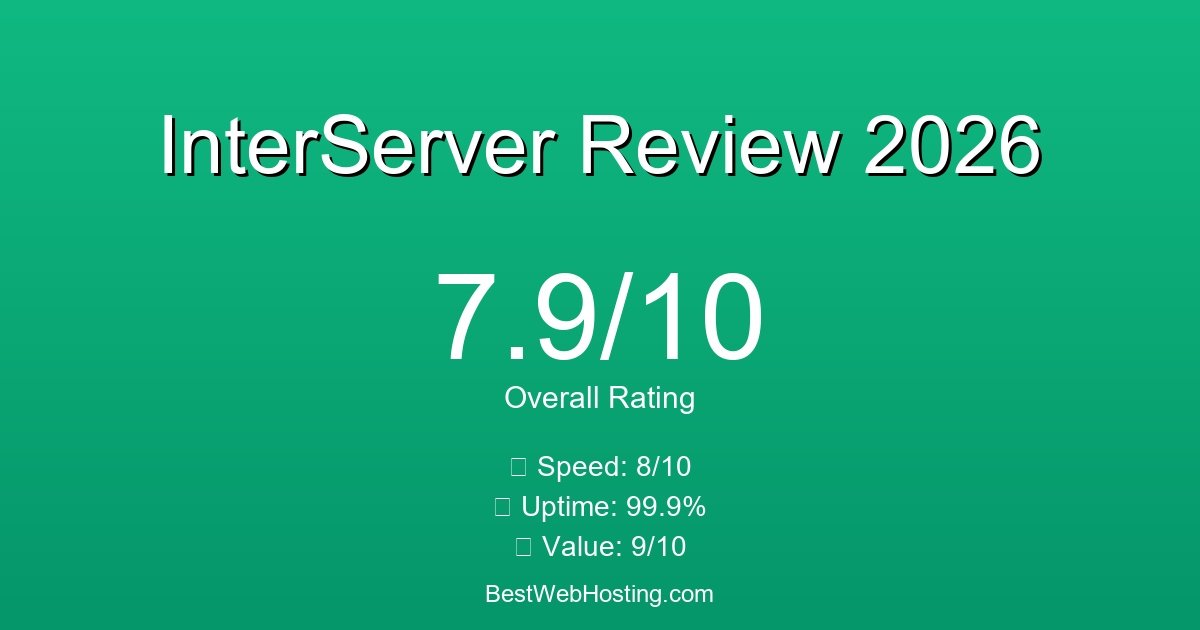 InterServer Review 2026: Honest Test Results & Analysis