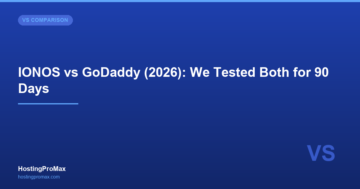 IONOS vs GoDaddy (2026): We Tested Both for 90 Days